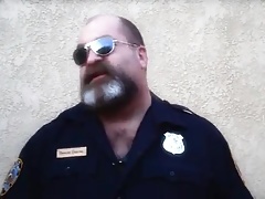 Hairy Bear Cop Jim Jerks Off